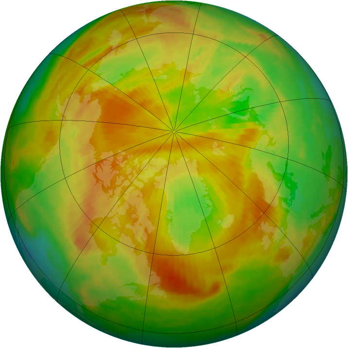 Arctic ozone map for 18 April 2000
